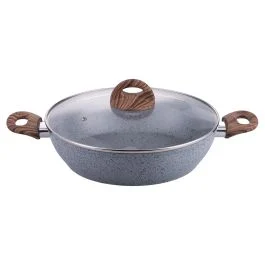 Tegame 28 cm rivestimento in ceramica, induzione, extra spessore 4,5 mm, Cararra SìChef