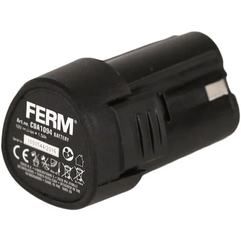 FERM CDA1094 Batteria agli ioni di litio – 1,5Ah - 12V- Per CTM1016/OTM1006/JSM1026