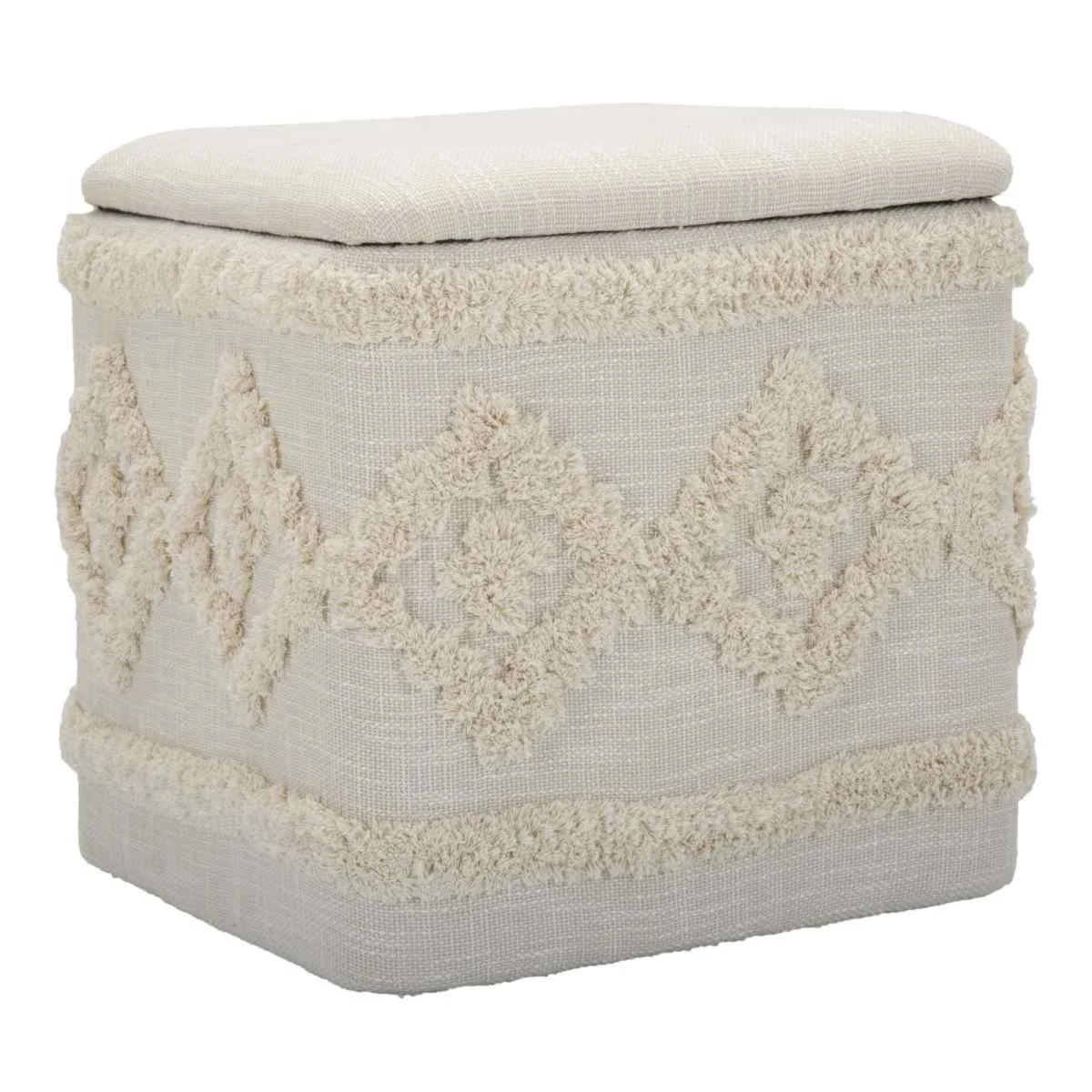 Pouf Contenitore Damasco Quadrato cm.40x40x40