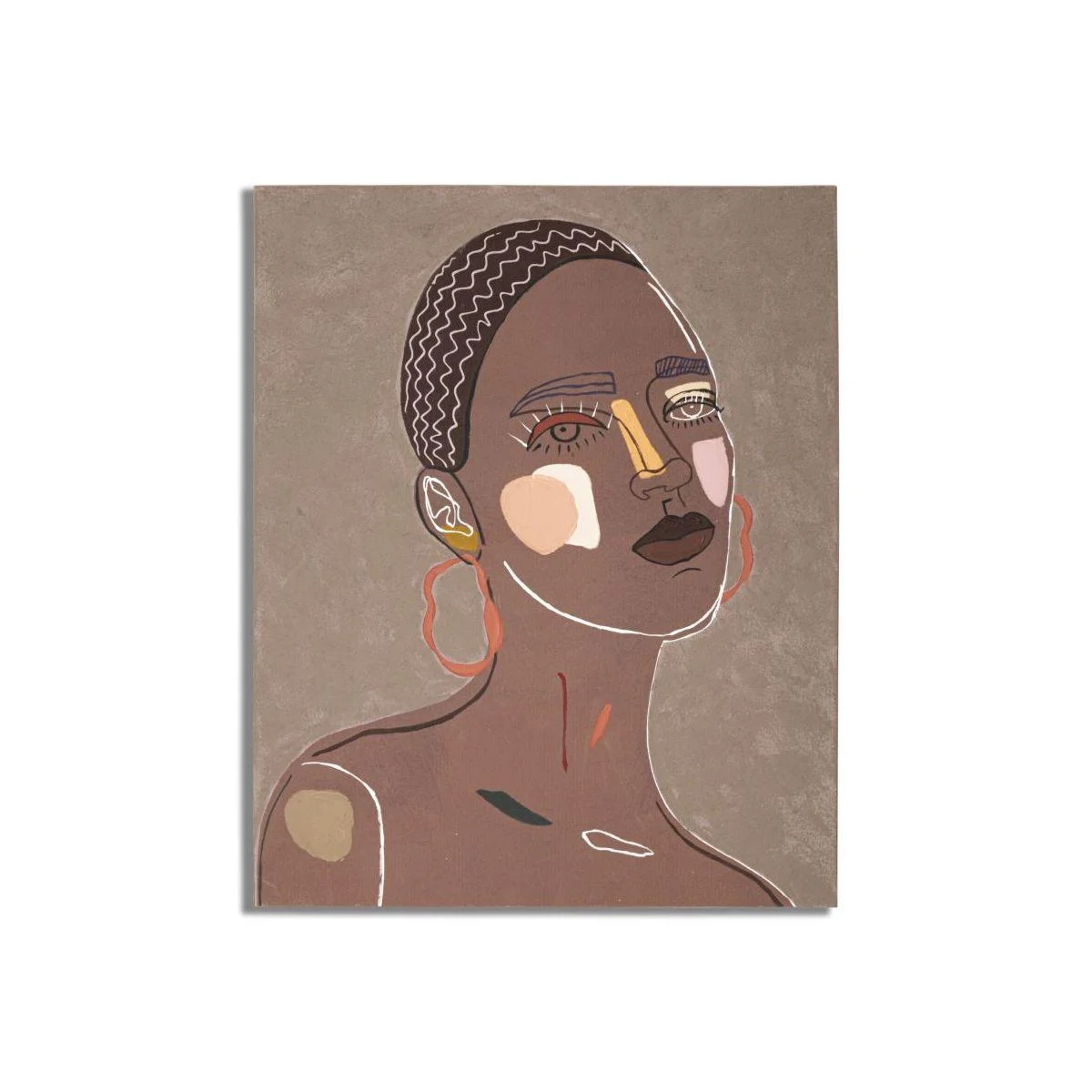 Quadro Dipinto Tela Tribal Mod.A cm.80x2,8x100