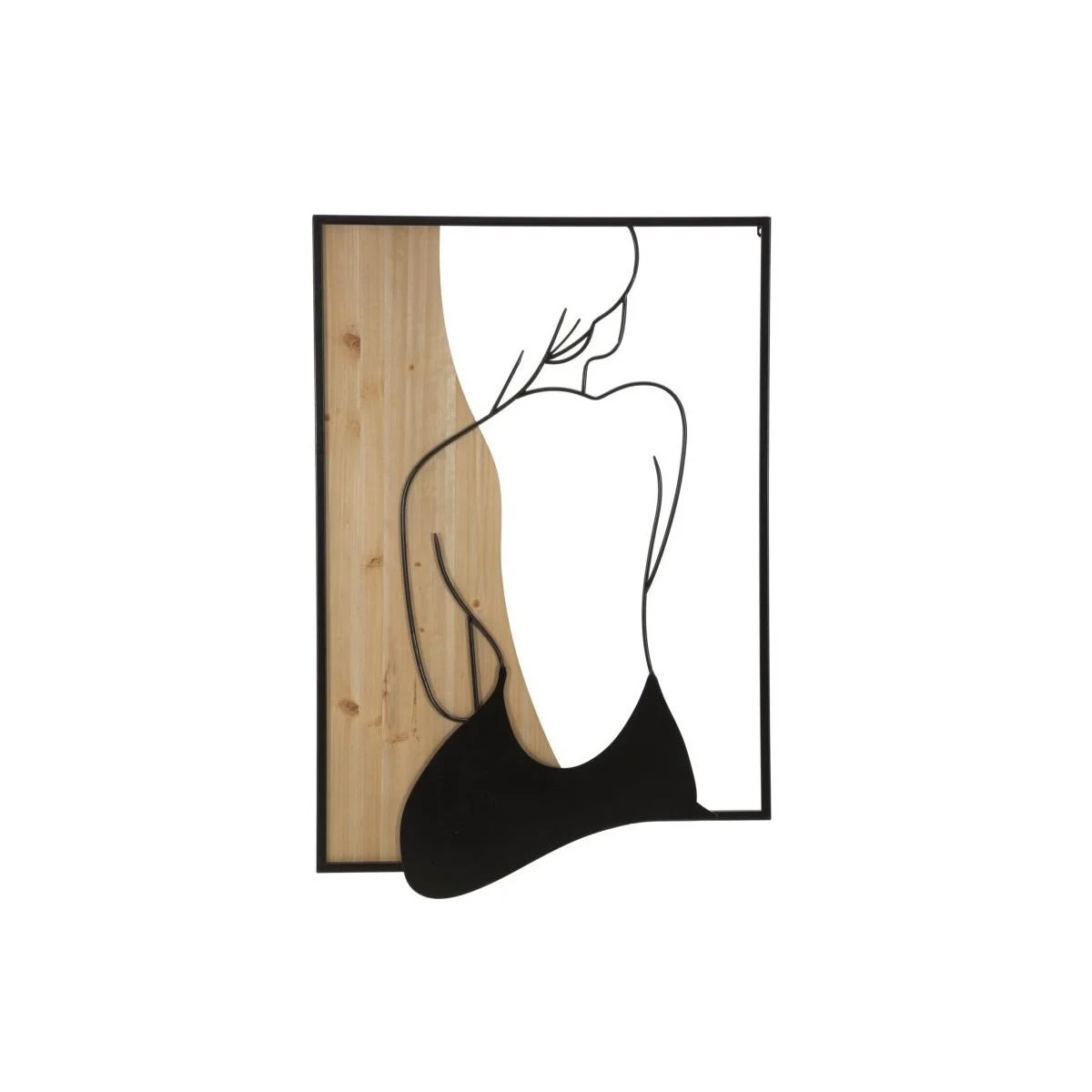 Quadro Pannello Da Muro Beauty Ferro E Wood 60x2x90