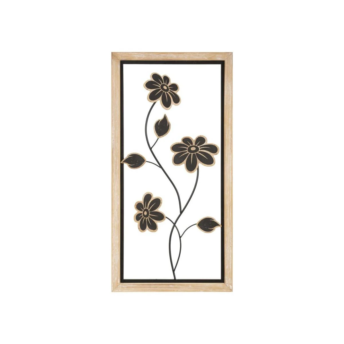 Quadro Pannello In Ferro E Legno Girish Mod.B cm.30x2,5x60