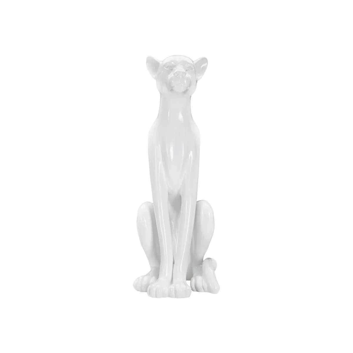 Scultura Leopardo Sit cm.27x28x74