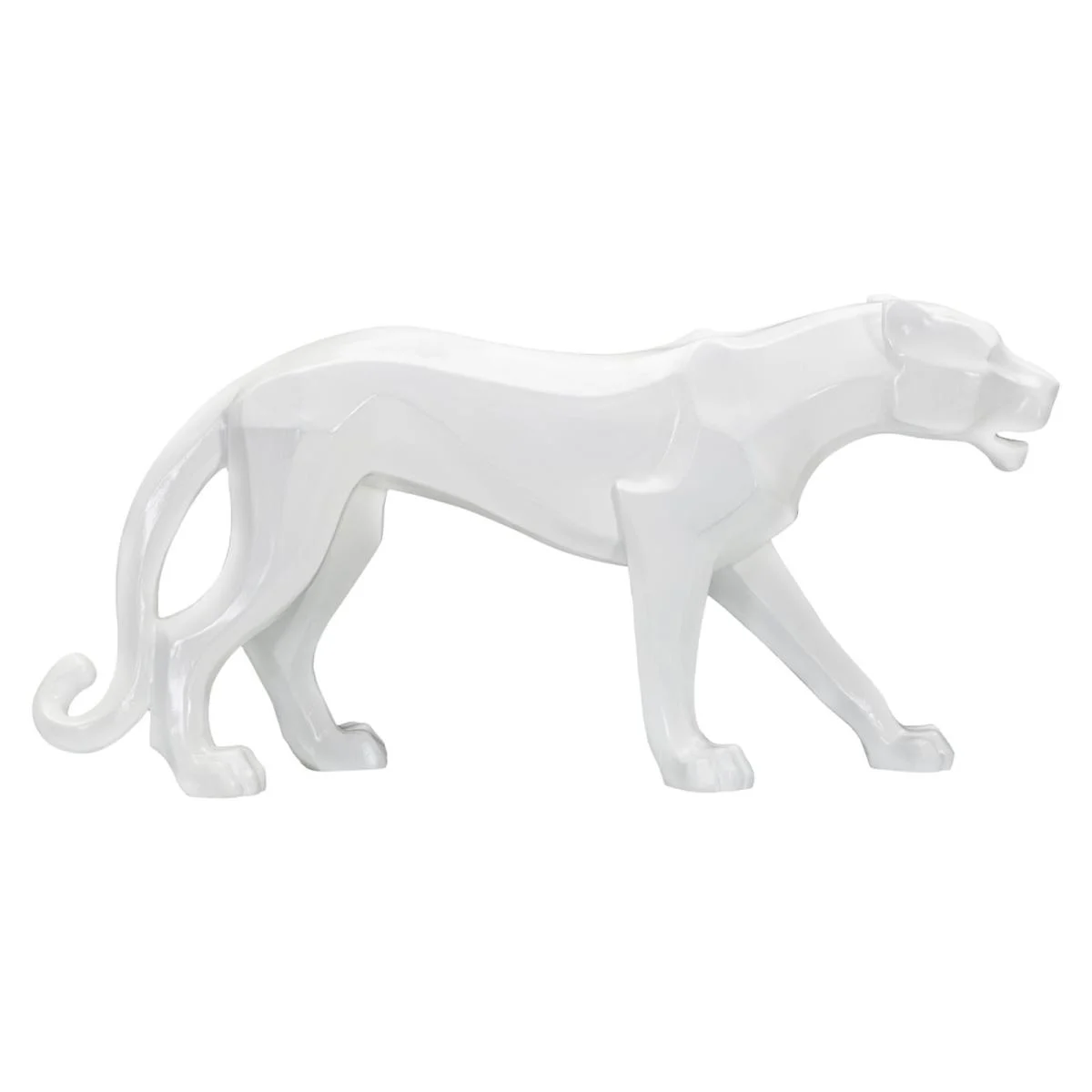 Scultura Pantera White cm.70x18x32,5