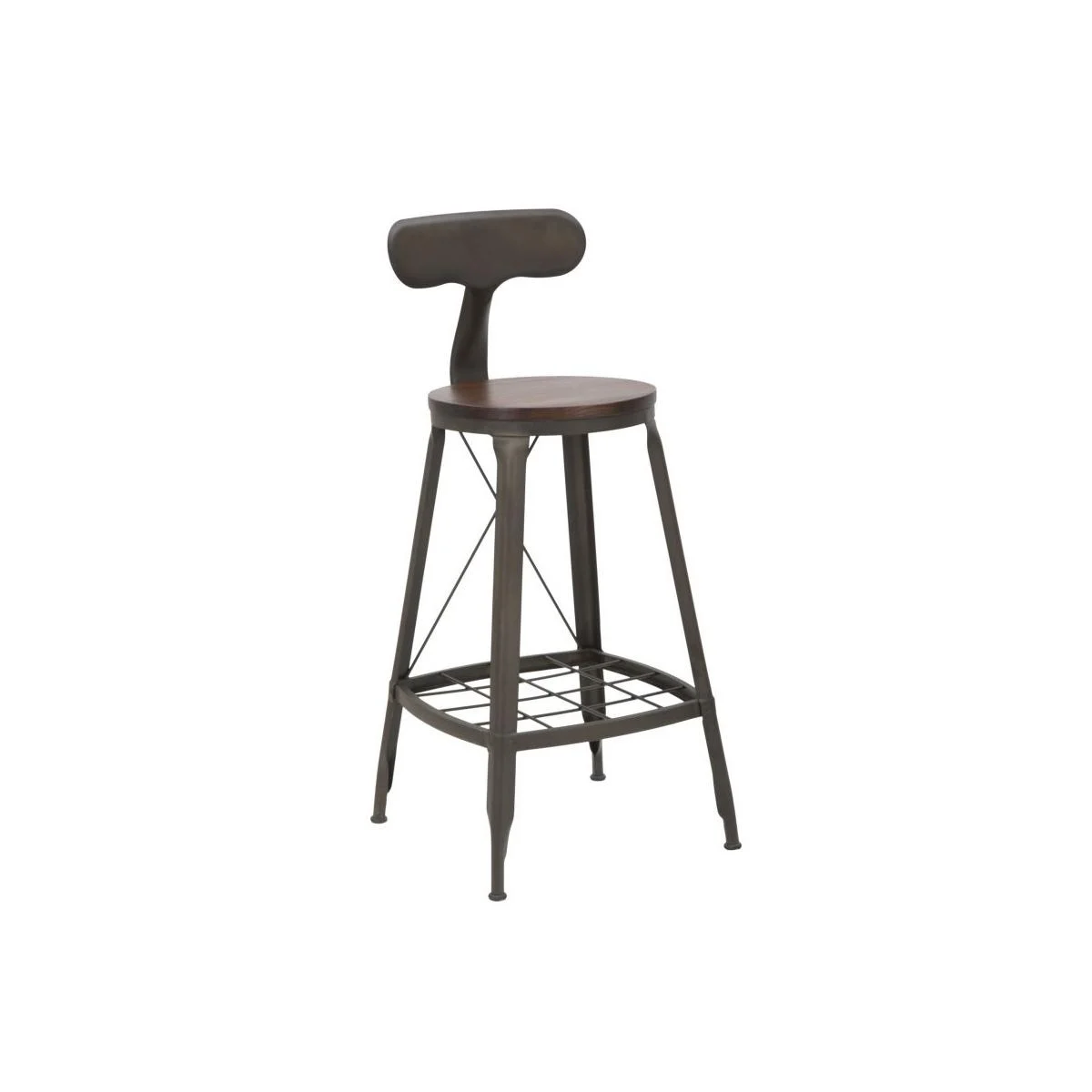 Sgabello Bar Harlem Rod cm.41x44x92 Altezza Seduta cm.68