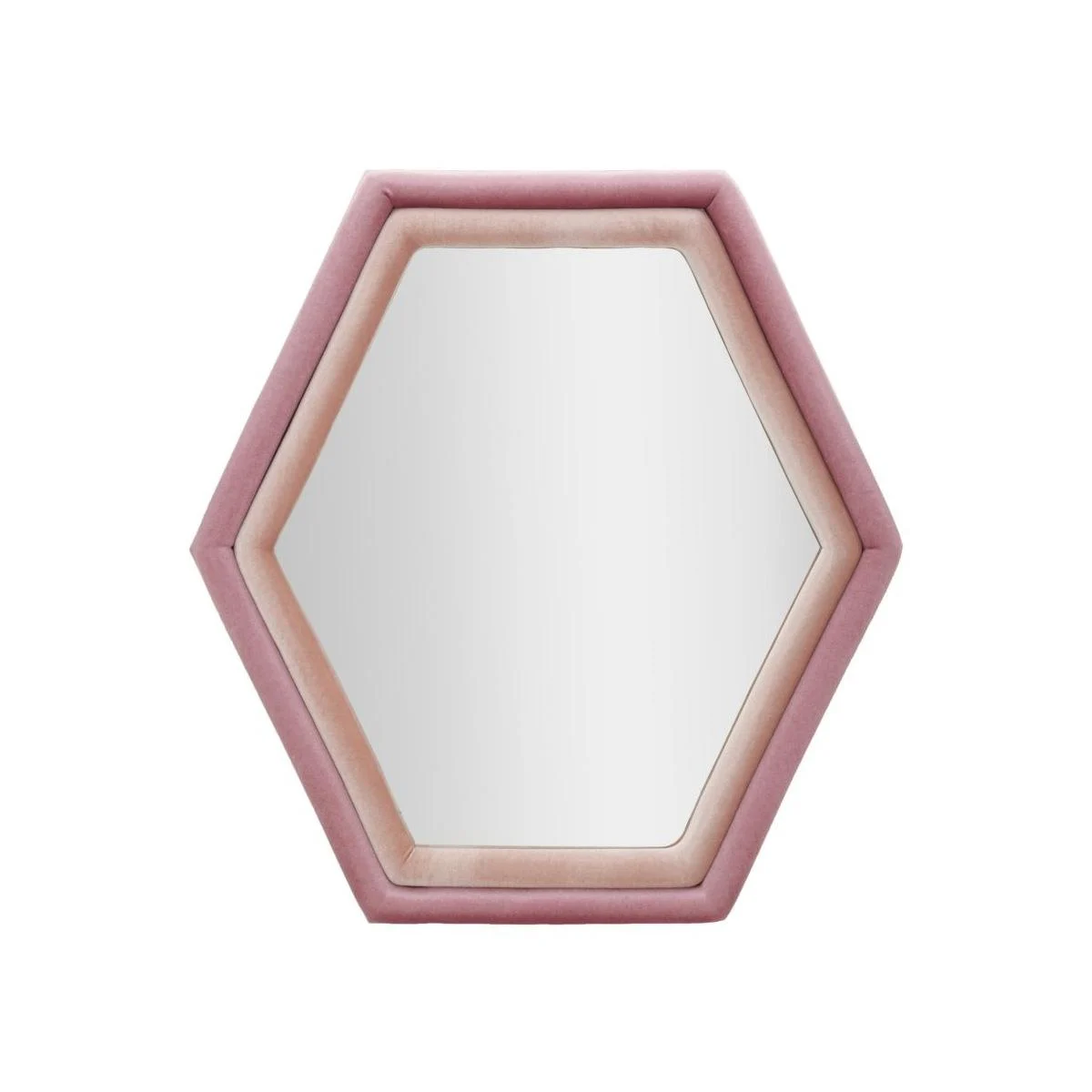 Specchio Da Muro Tony Velluto Rosa/Mix cm.75x4x80 Misura Specchio cm.58x65