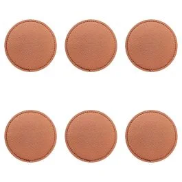 Set 6 sottobicchieri tondi soft touch, Horeca Brown