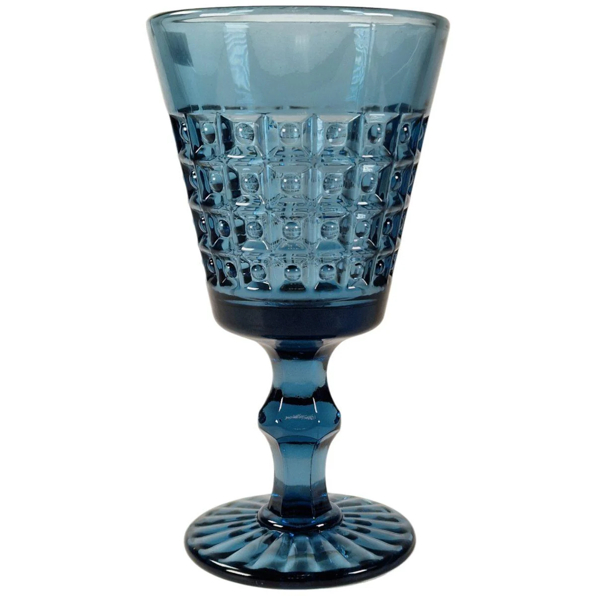 Bicchiere Vetro Singolo Calice Windsor Blu ml.240