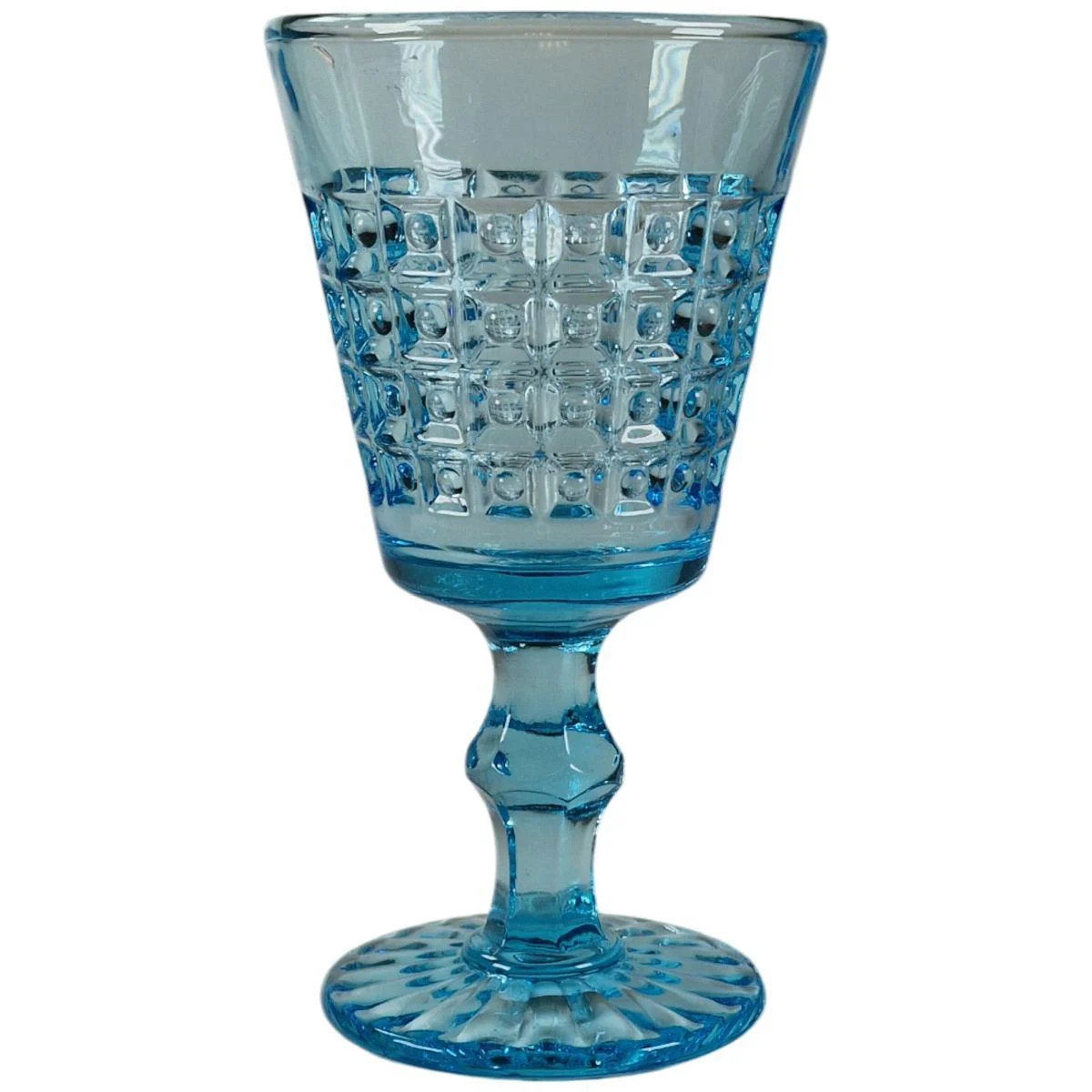 Bicchiere Vetro Singolo Calice Windsor Azzurro ml.240