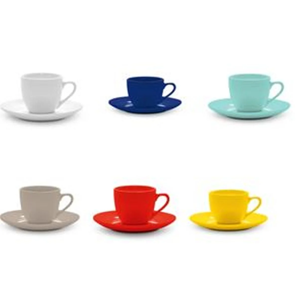 Tazzine Caffè Set pz.6 Porcellana Kaleidos Color