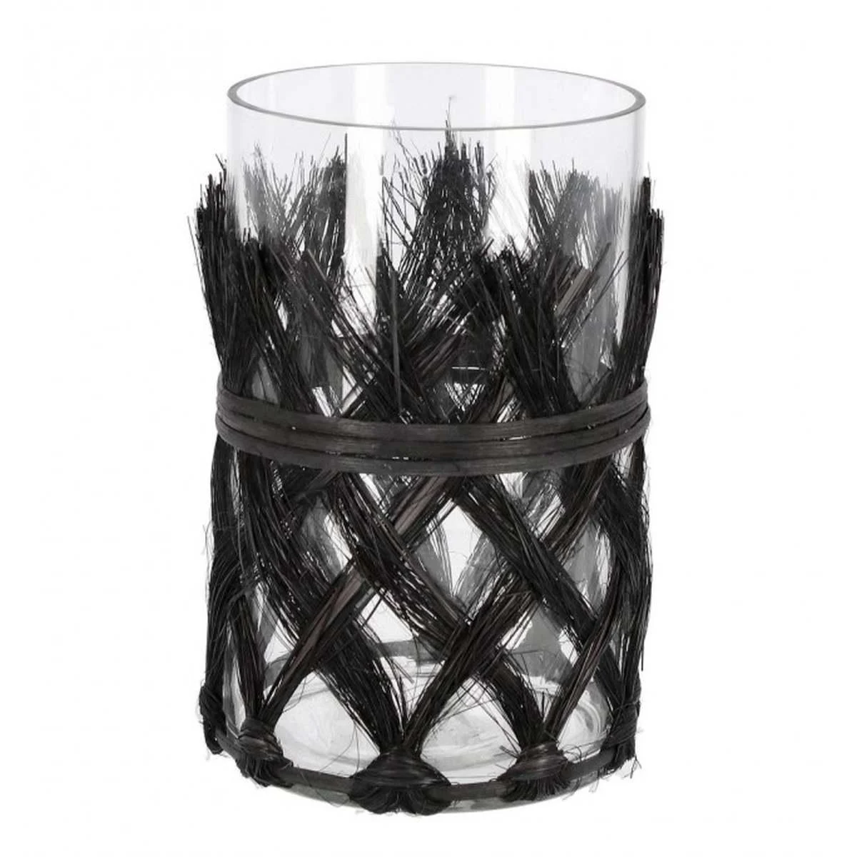 Vaso Zhob Cil Vetro Nero cm.19