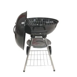Barbecue con coperchio e ruote, nero, BestBQ
