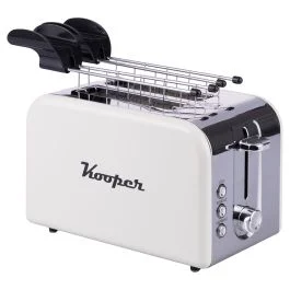 Tostapane 2 aperture 700-850 W, con pinze, avorio, Kooper