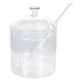 Zuccheriera 300 ml in vetro borosilicato con tappo e cucchiaino, Good Morning