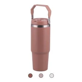 Tazza termica 850 ml con beccuccio e impugnatura pieghevole, Sibilla