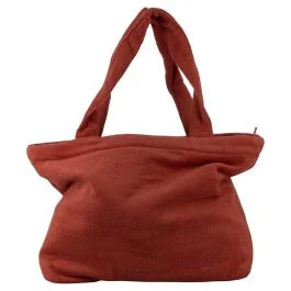 Borsa mare in cotone, ruggine, 4 Toni