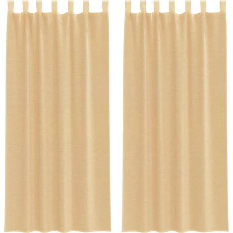 Maison Exclusive - Tende in Voile con Tasche per Aste 2 pz Sabbia