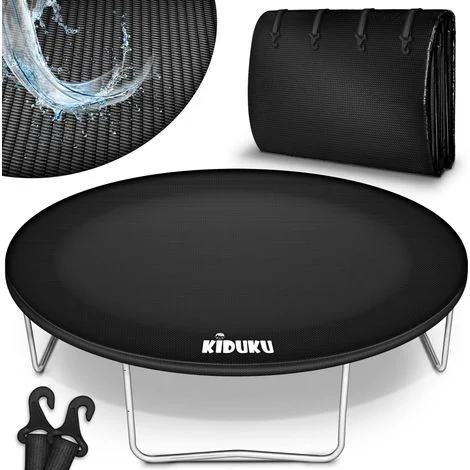 KIDUKU Telo Protettivo Copertura per Trampolino Elastico 305 cmTappeto di Protezione dalle Intemperie per Tappeti ElasticiTelone Antipioggia, Resistente ai Raggi UV