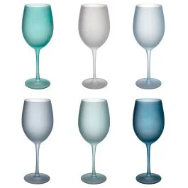 Set 6 calici 650 ml frosted, Happy Hour Ocean
