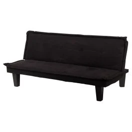 Divano letto 2 posti 164x82x74 cm, nero, Sibilla