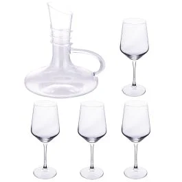 Set degustazione vino 4 calici + decanter, Rubino Superior