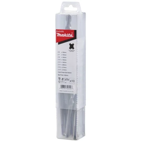 Makita D-41470 Kit punte perforatrici 10 parti SDS-Plus 1 KIT