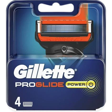 GILLETTE FUSION 5 PROGLIDE POWER LAMETTE DA BARBA PER RASOIO DI SICUREZZA 4 RICAMBI+5 LAME RIFINISCE LE AREE PIÙ DIFFICILI