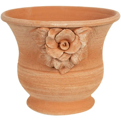 Vaso caspò in Terracotta 100% Made in Italy interamente Lavorata a Mano
