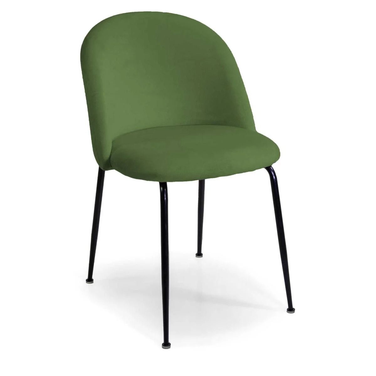 Sedia Velluto Sammi Verde Struttura Metallo Nero cm.50x77,5x57