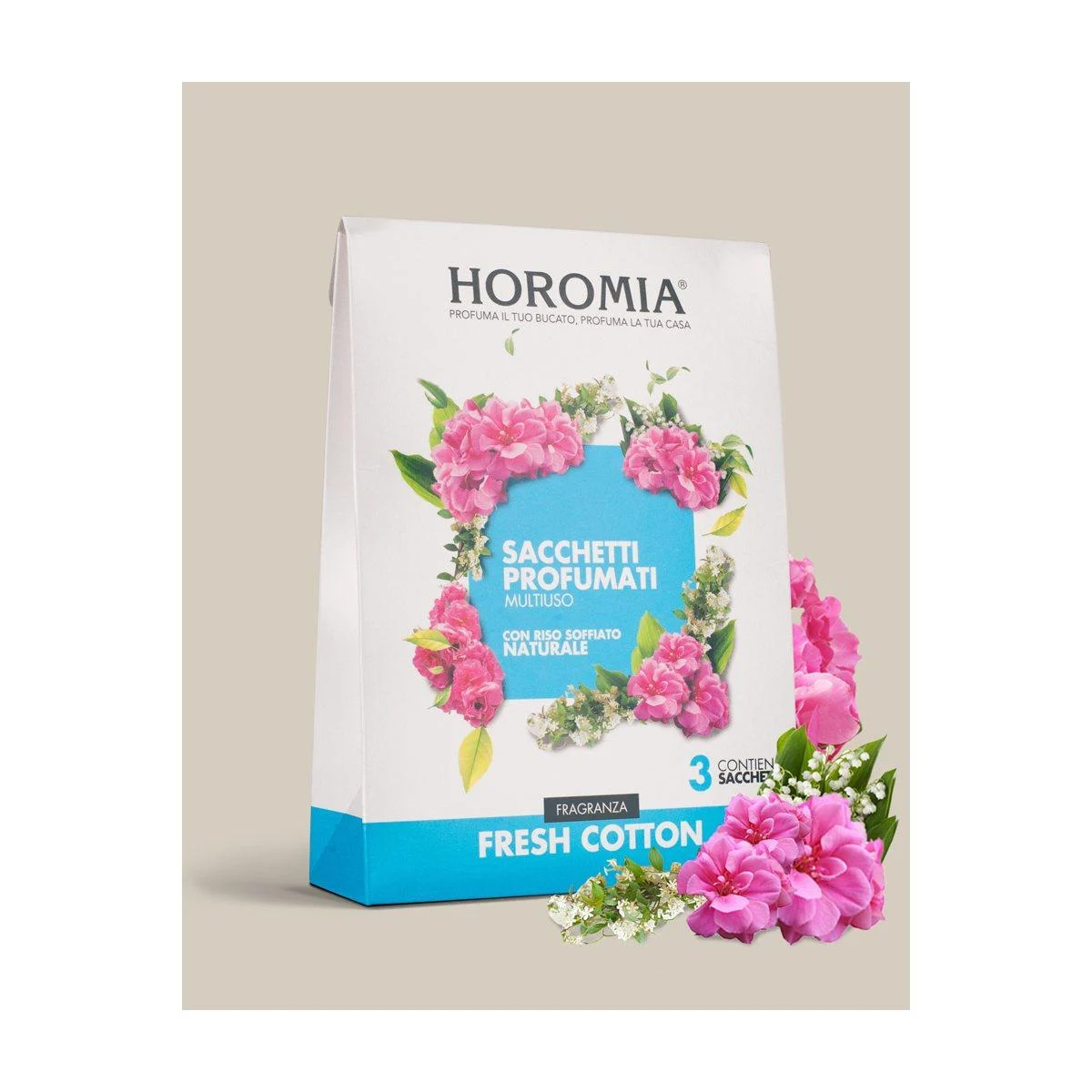 Sacchetti Profumati horomia Fresh Cotton Multiuso Set pz.3