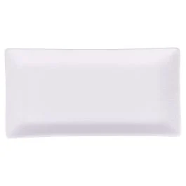 Piattino rettangolare 24x12 cm in gres, Horeca White