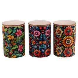 Barattolo in ceramica con coperchio in bambù 750ml , Valencia