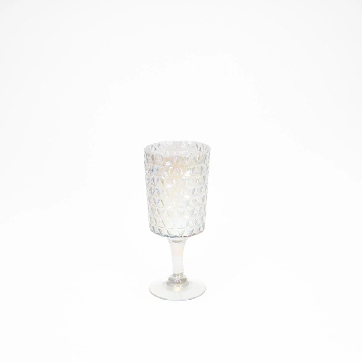 Vaso Vetro Calice Trasparente Rainbow cm.30