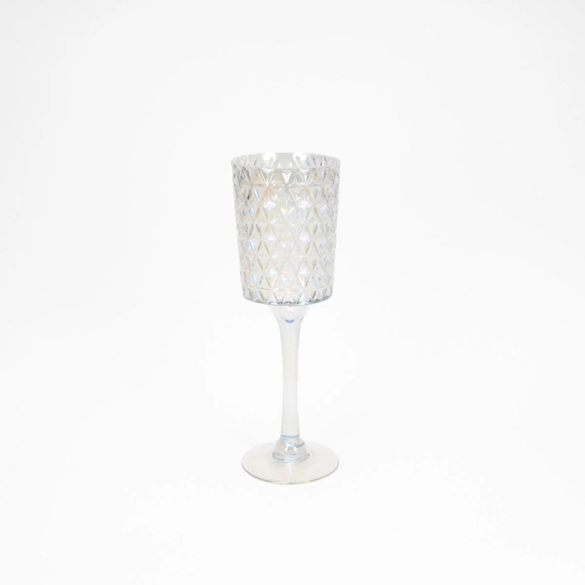 Vaso Vetro Calice Trasparente Rainbow cm.40