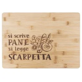Tagliere in bambù 39x28 cm, Si scrive si legge