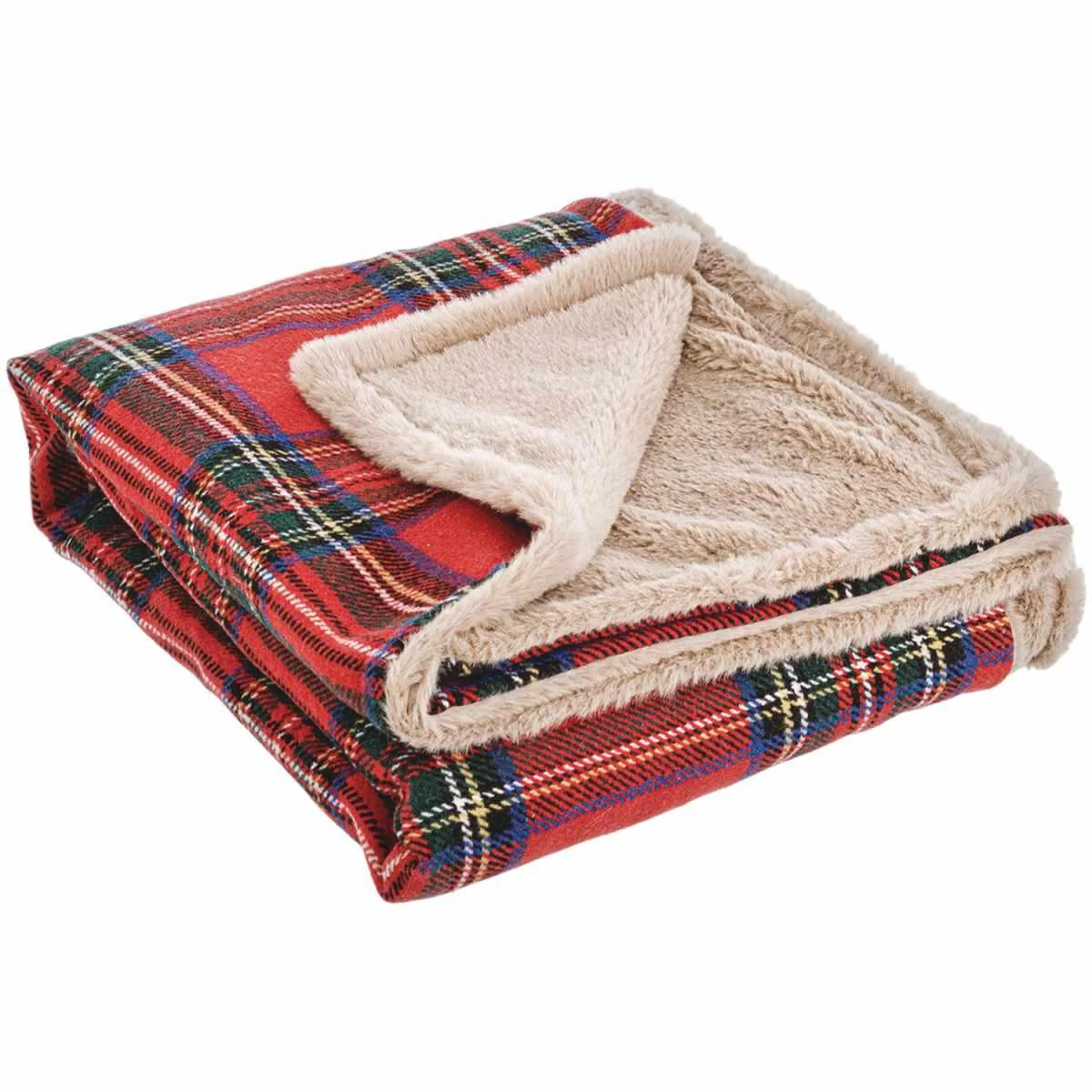 Coperta Plaid Natale Tartan Scozzese cm.120x100