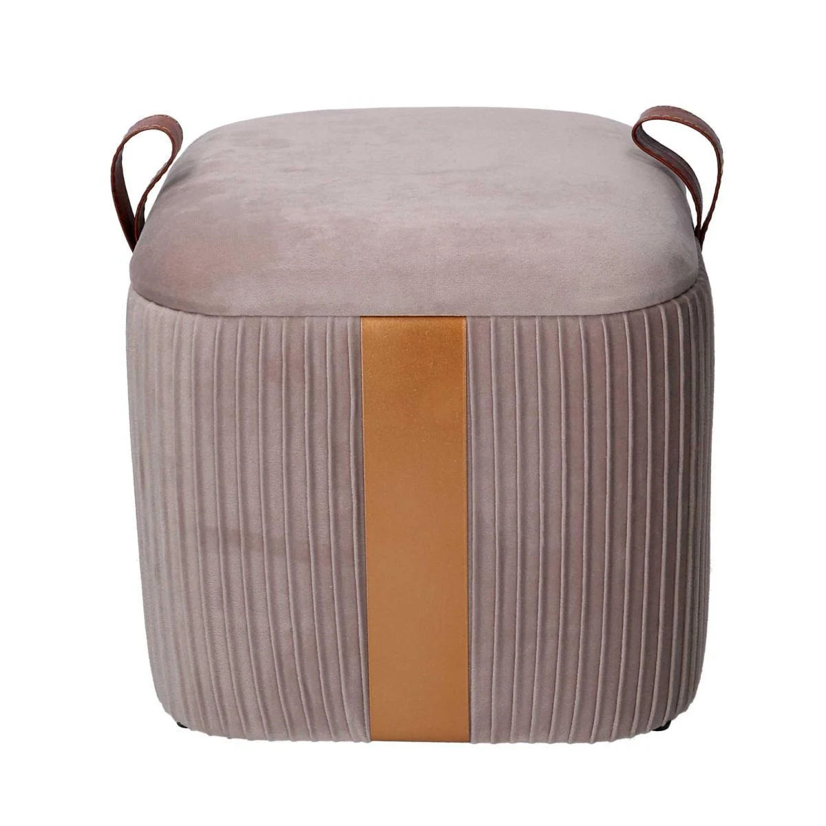 Pouf Velluto Cubo Grigio Apribile cm.28x28x27