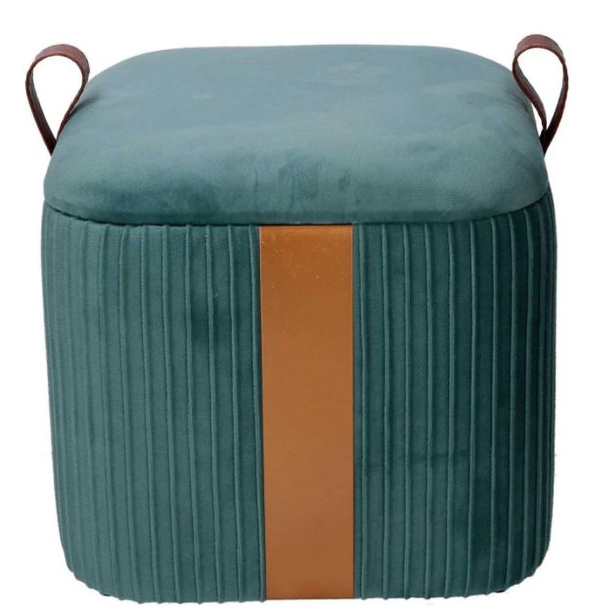 Pouf Velluto Cubo Verde Salvia Apribile cm.34x34xh35