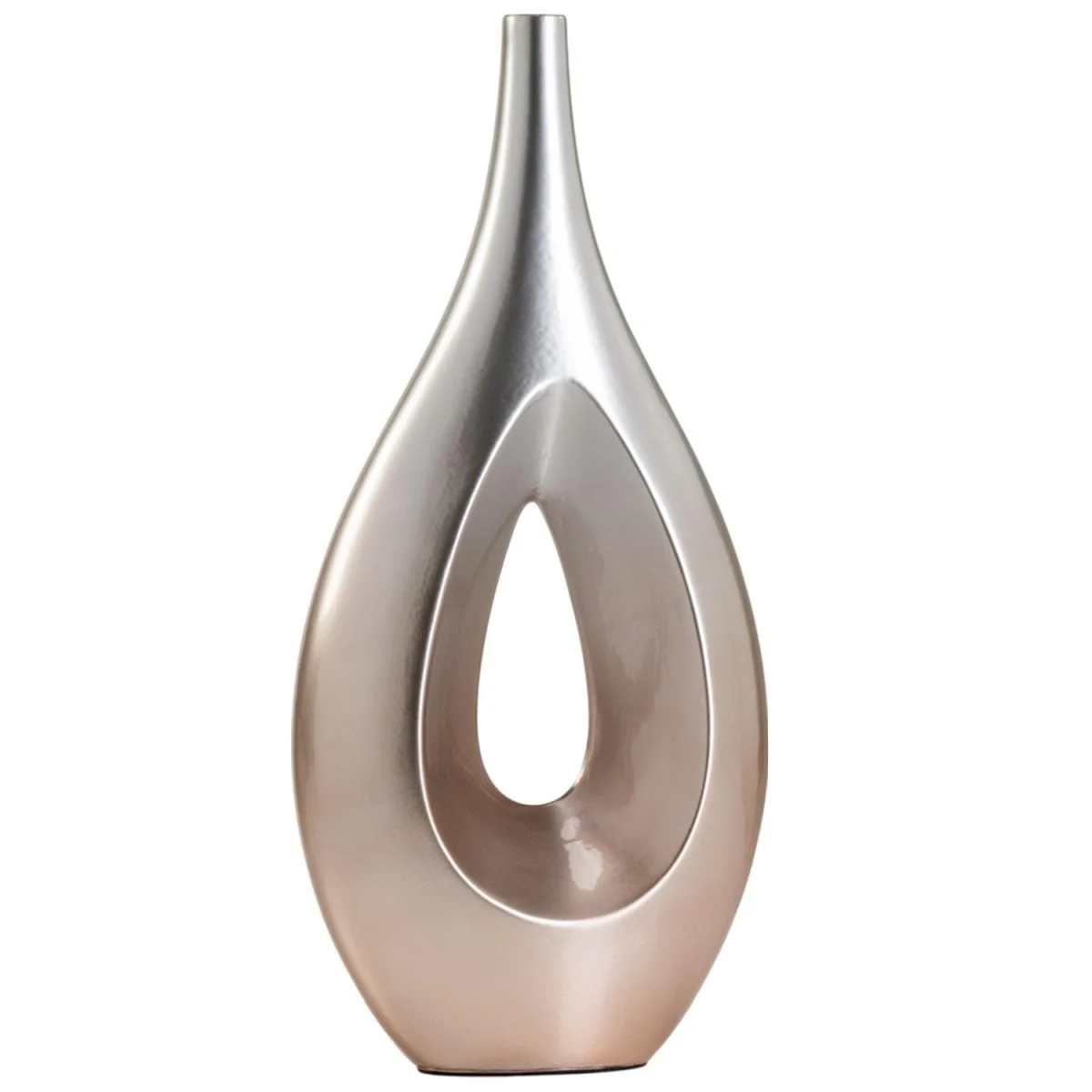Vaso Ceramica Goccia Ombre d'Oro Alto cm.29x63