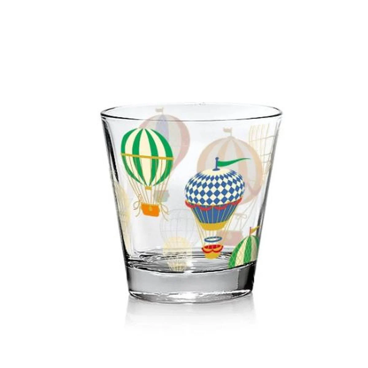 Bicchiere Vetro p3 Acqua Mongolfiere ml.250
