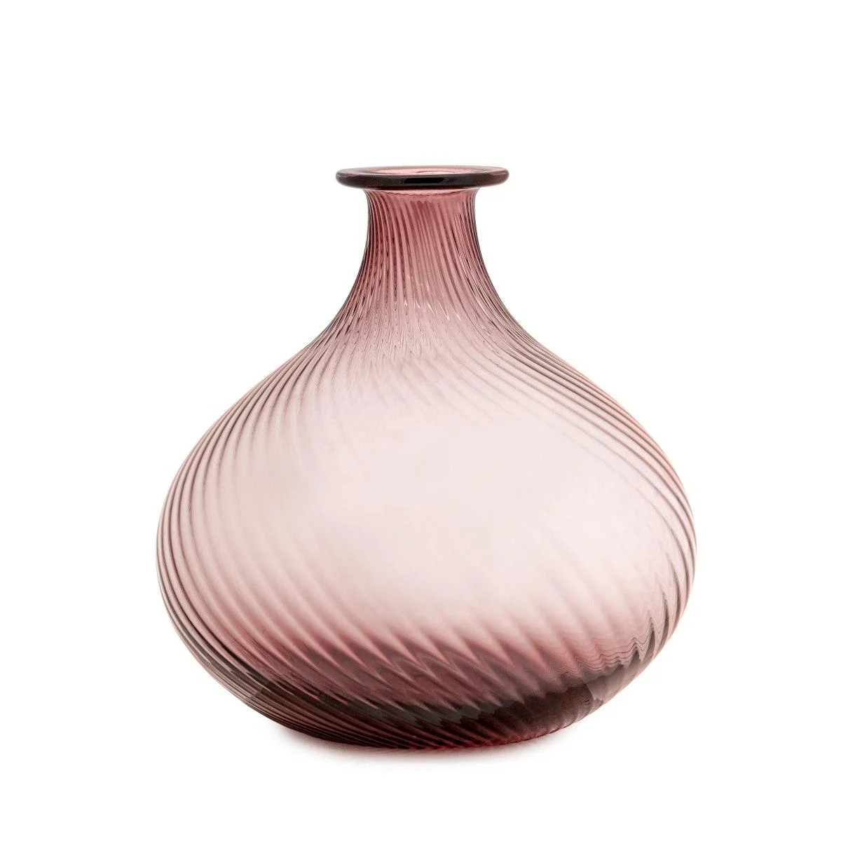 Vaso Vetro helix Rosa cm.19x27