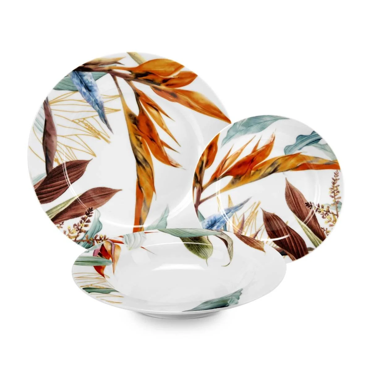 Piatti Servizio Tavola Set pz.18 Porcellana Fade Alyssa