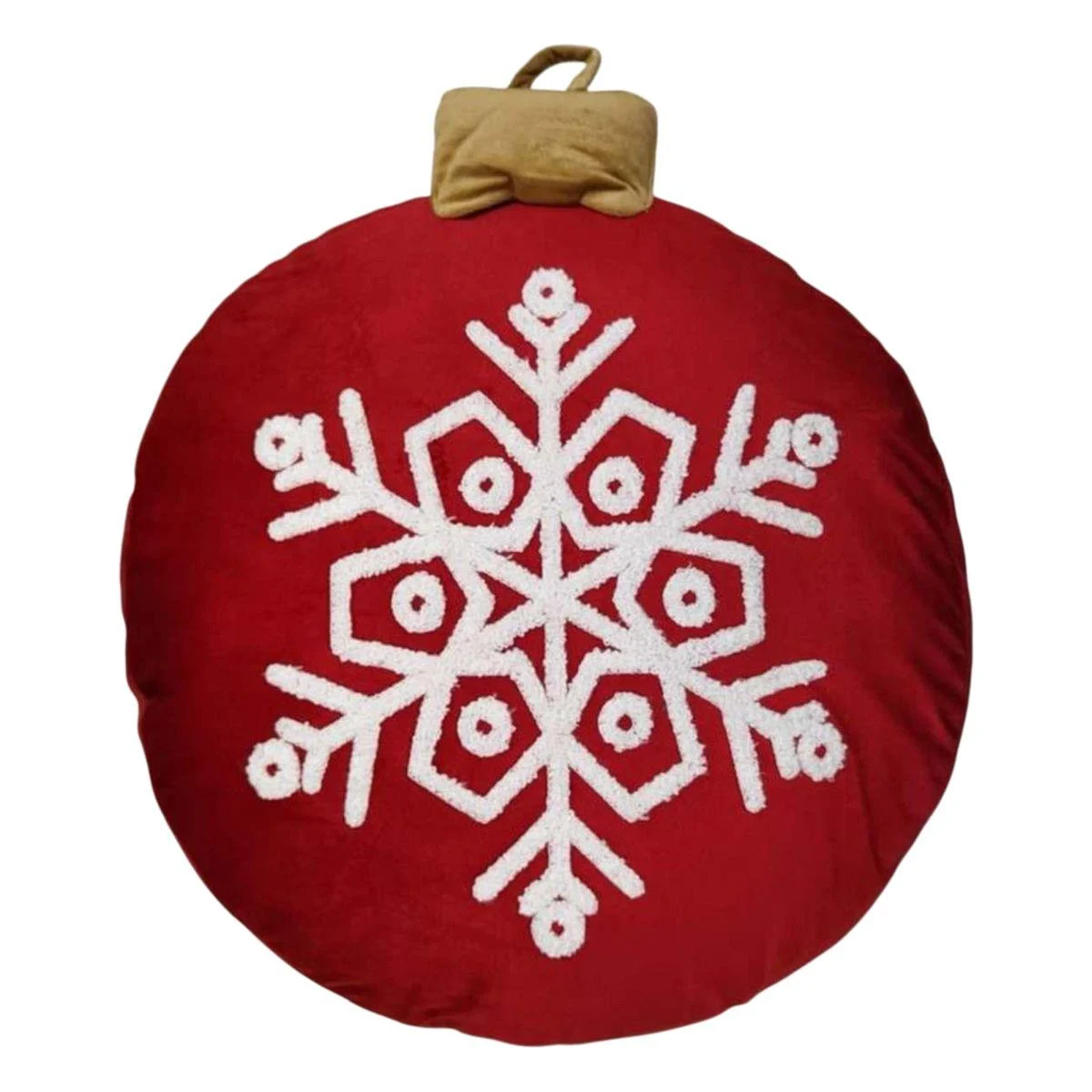 Cuscino Arredo in Tessuto Natale Sfera Rossa cm.40
