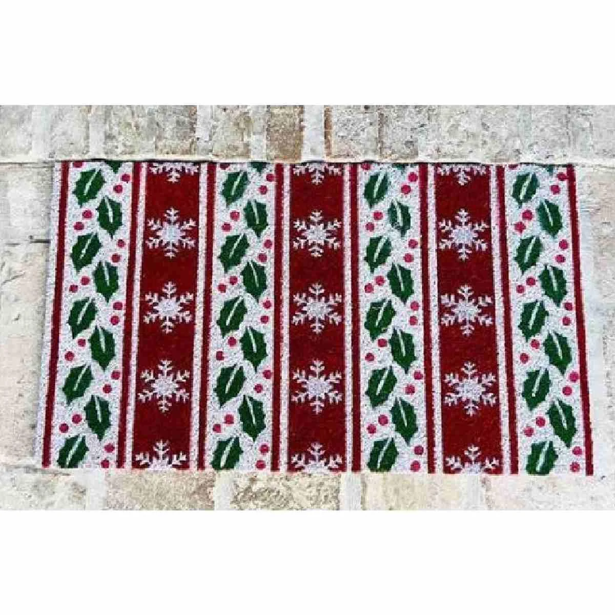 Zerbino cm.40x70 Cocco Natale Sagomato Agrifogli