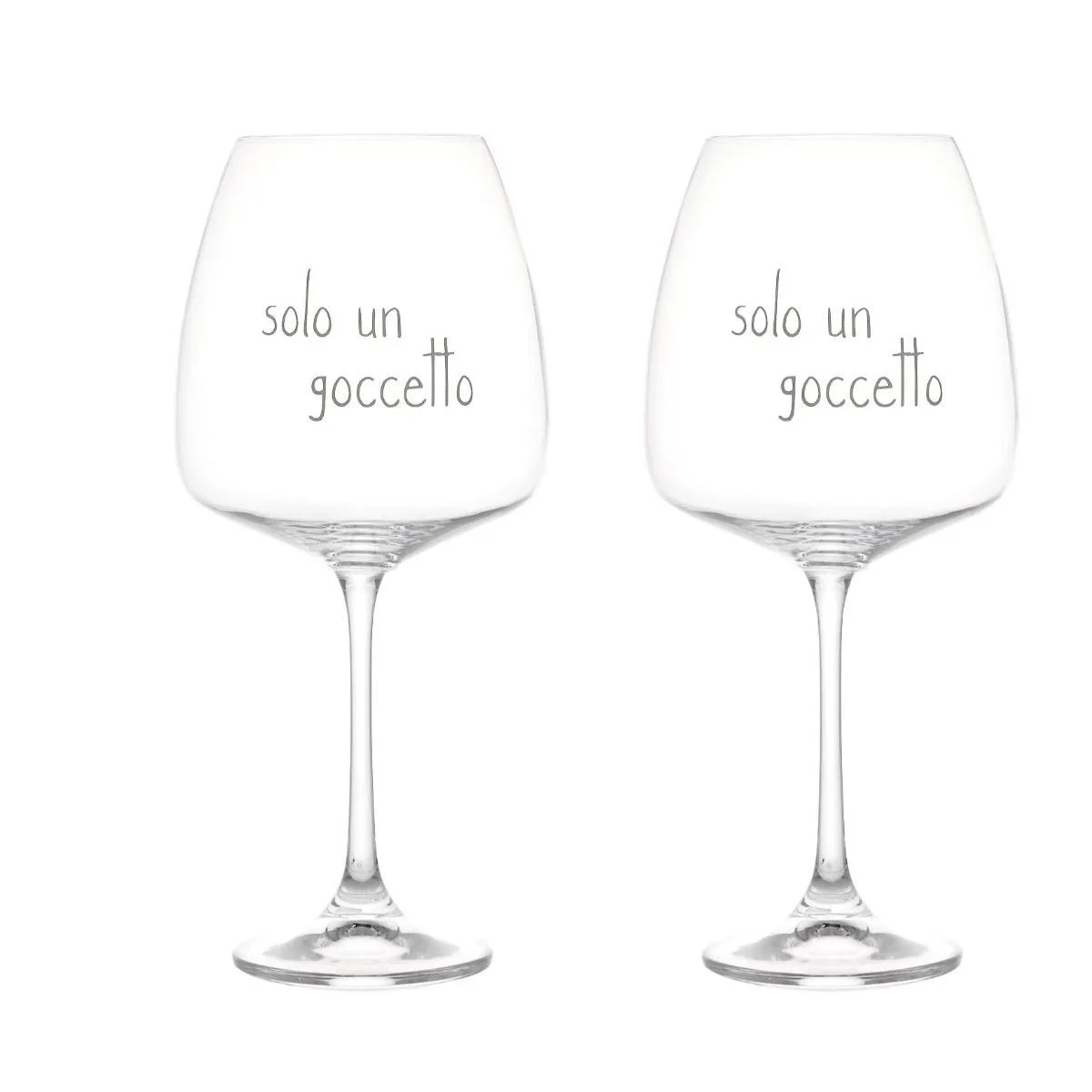 Bicchiere Vetro p2 Calice Vino Solo un Goccetto Simply Day