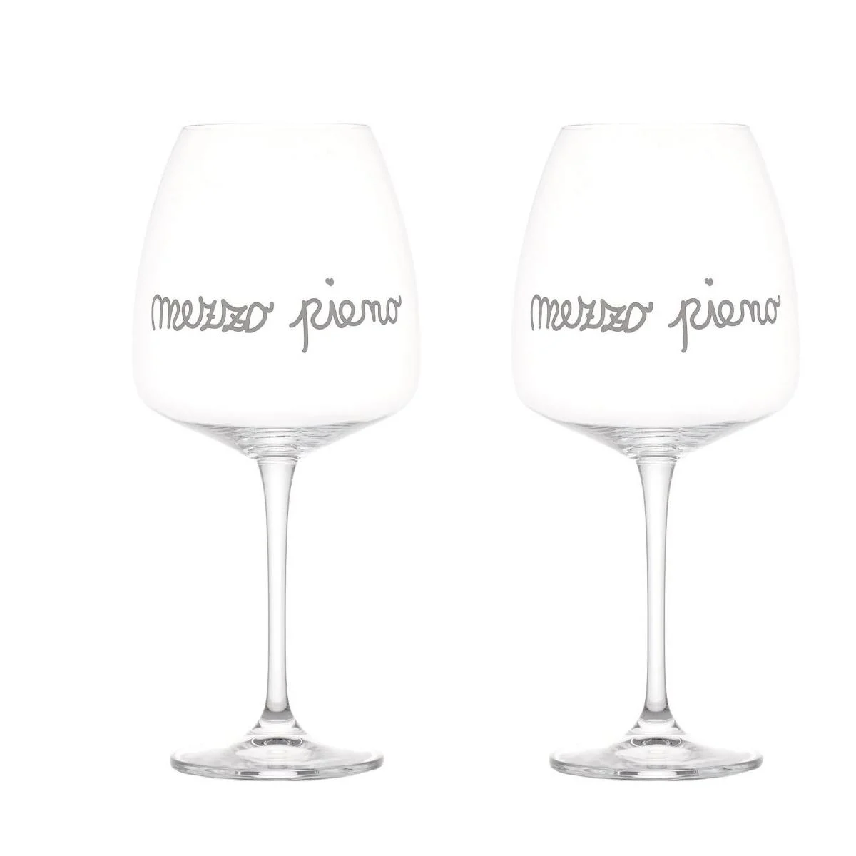 Bicchiere Vetro p2 Calice Vino Mezzo Pieno Simply Day