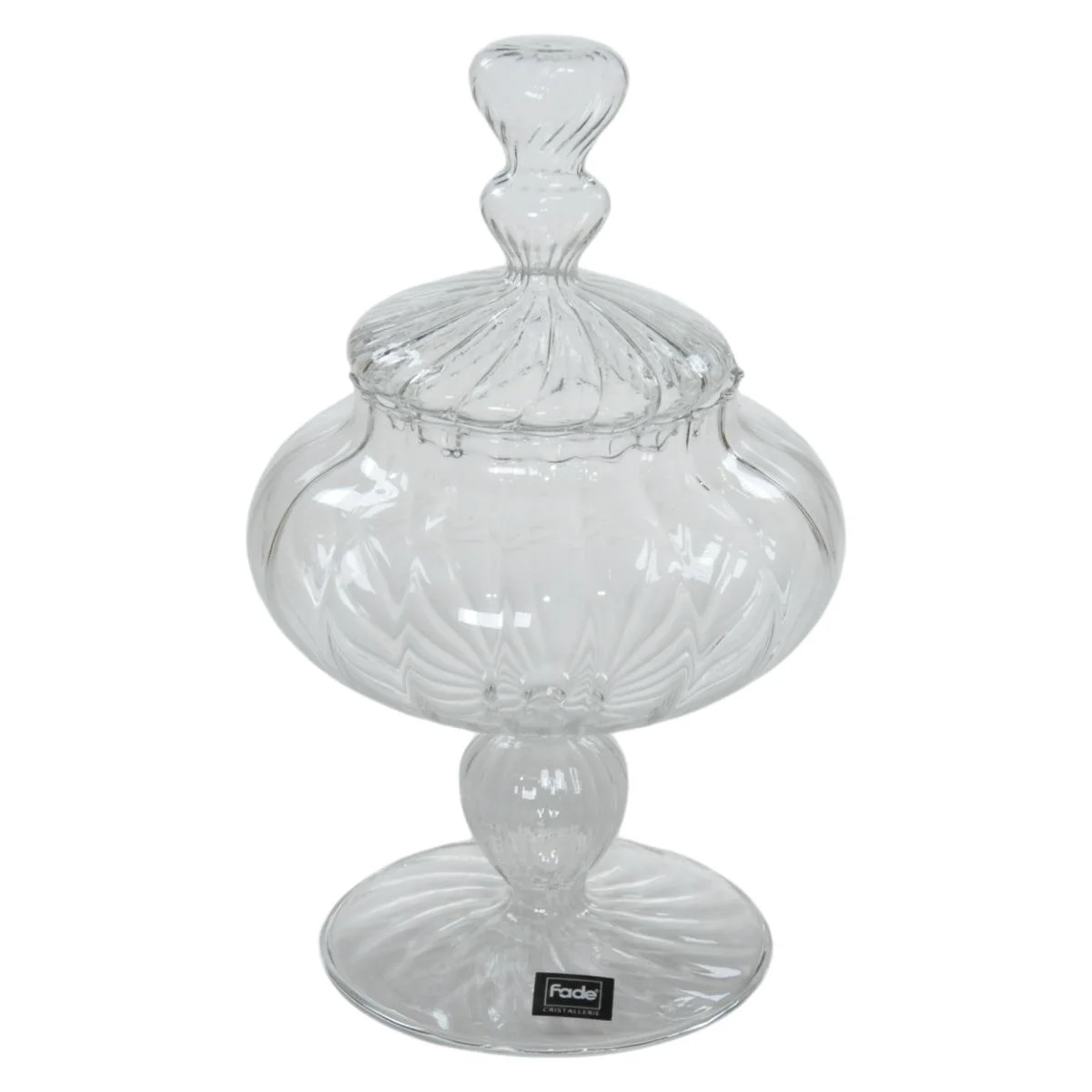 Vaso Vetro Porta Dolci con Coperchio Trasparente cm.25