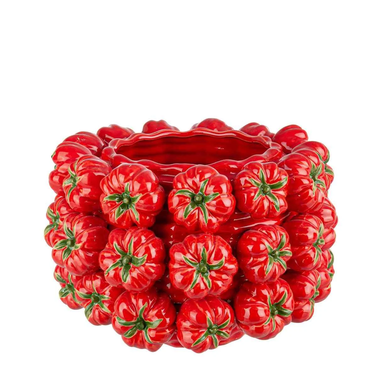 Vaso Ceramica Pomodori Rossi cm.33x22