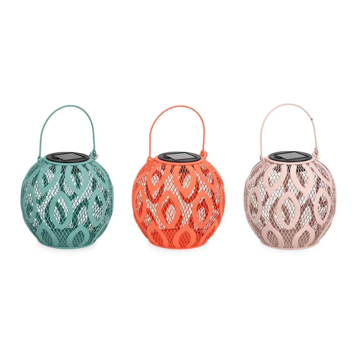 Lanterna Solare Metallo Krizia cm.15 Assortito 3 Colori
