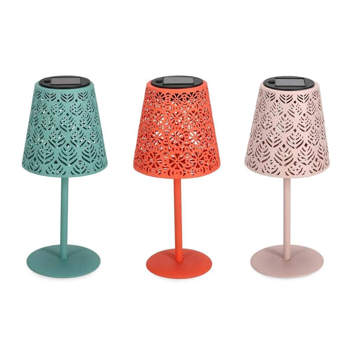 Lanterna Solare Metallo Krizia cm.27,5 Assortito 3 Colori